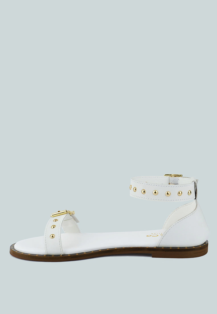 Rosemary Buckle Strap Flat Sandals - Glamourous Grace