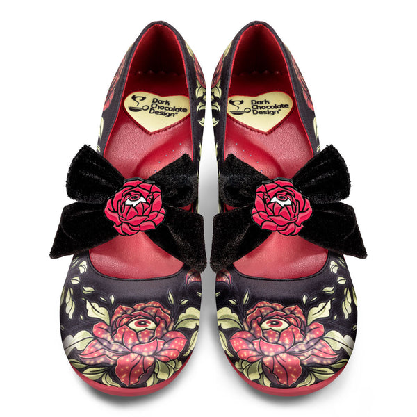 Chocolaticas® Mid Heels Rose Of Life Women's Mary Jane Pump - Glamourous Grace