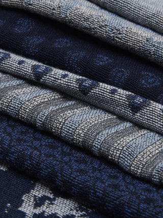 Federico (grey/blue) - Warm and soft Italian scarf from wool blend - Glamourous Grace