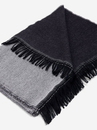 Romeo (blue/grey) - Italian warm and soft scarf made from 100% wool - Glamourous Grace
