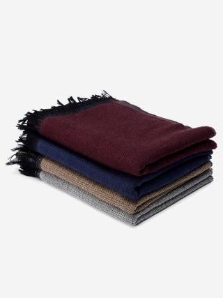 Romeo (blue/grey) - Italian warm and soft scarf made from 100% wool - Glamourous Grace