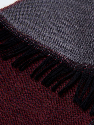 Romeo (red/grey) - Italian warm and soft scarf made from 100% wool - Glamourous Grace