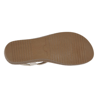 Women's Ruby Bronze Embellished Cross Strap Wedge Sandals