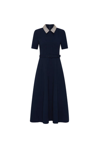 Xena S/S Midi – Navy Blue - Glamourous Grace