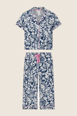 Cotton Jersey Midnight Garden Cropped PJ Set