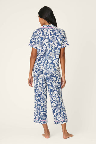 Cotton Jersey Midnight Garden Cropped PJ Set