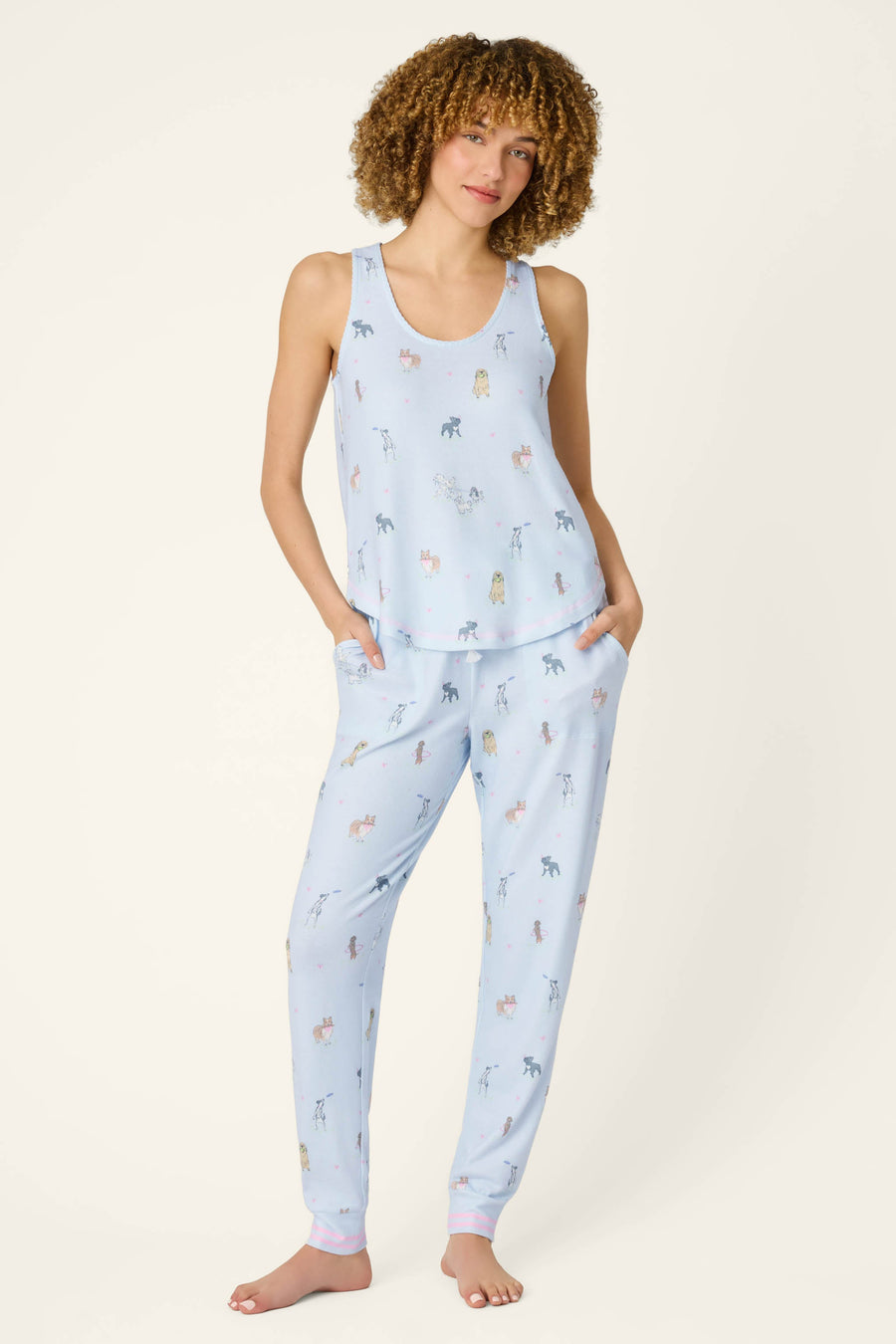 Bark Park Fetch & Frolic Long PJ Set - Glamourous Grace