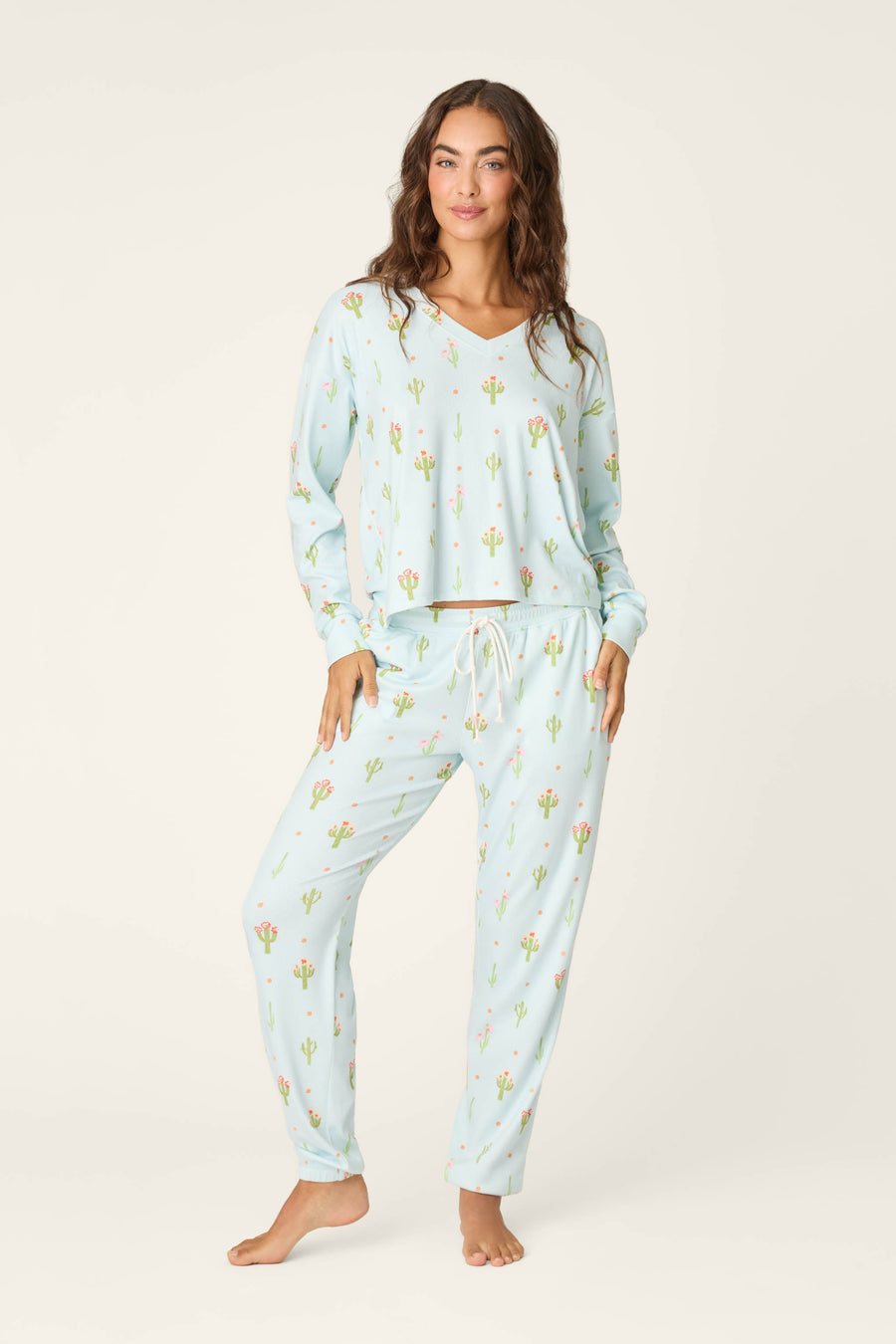 Feelin' Prickly Cactus Blooms Long Sleeve Top - Glamourous Grace