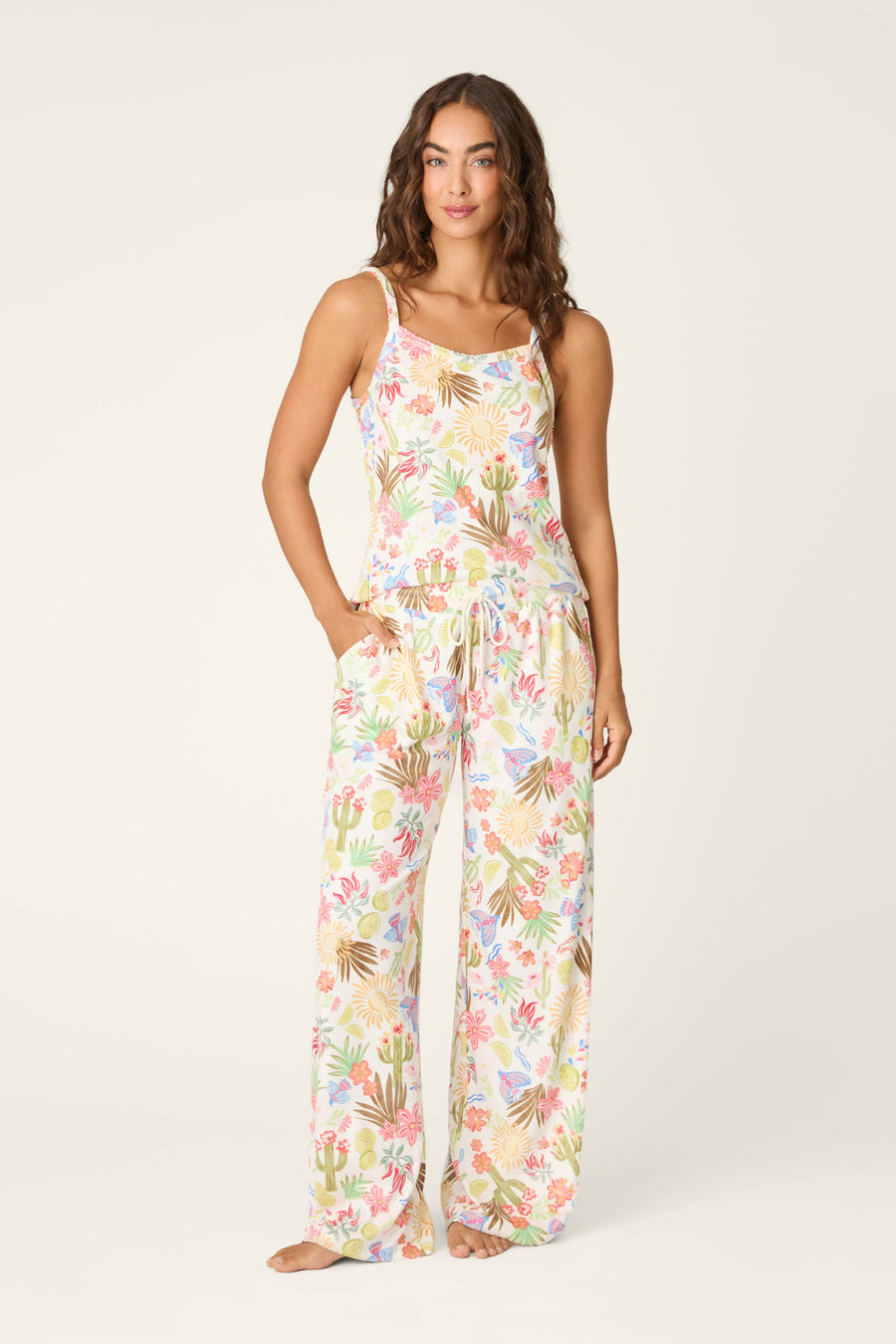 Feelin' Prickly Desert Dreams Long PJ Set - Glamourous Grace