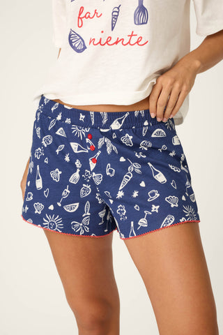 Playful Prints Al Fresco Bistro Pajama Shorts