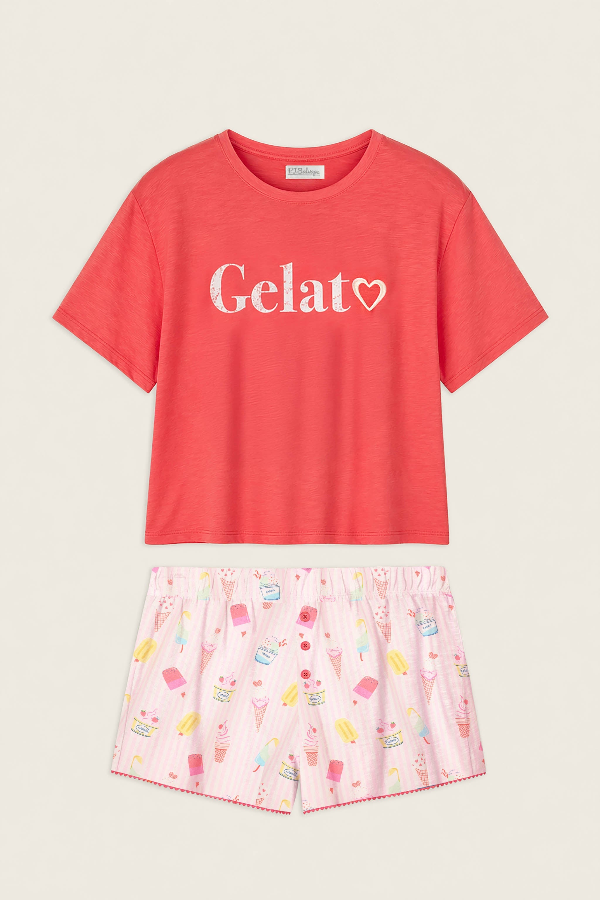 Playful Prints Gelato Love Short PJ Set