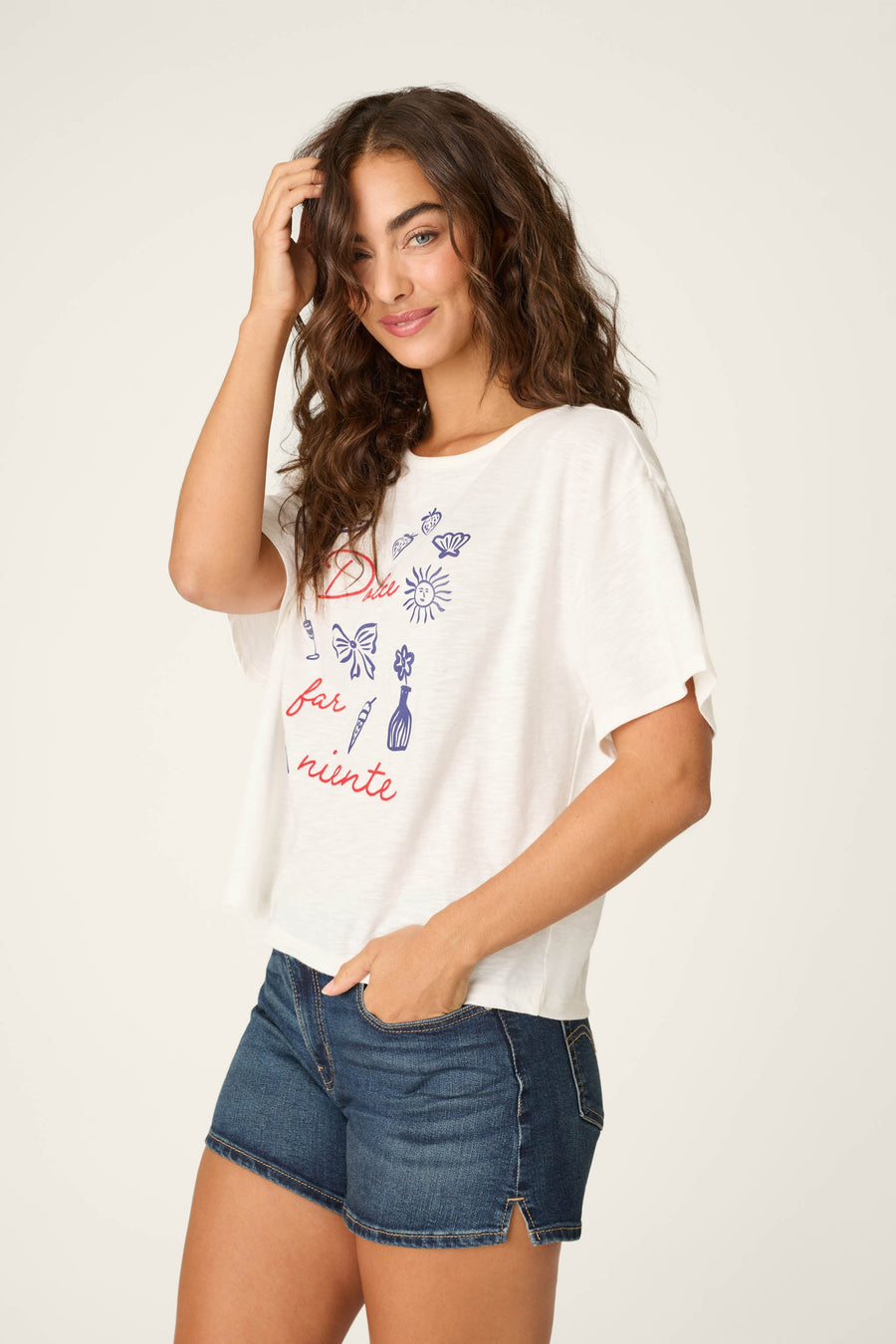 Playful Prints Dolce Far Niente Graphic T-Shirt - Glamourous Grace
