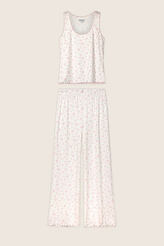Pretty Petals Sweet Pink Floral Print Long PJ Set