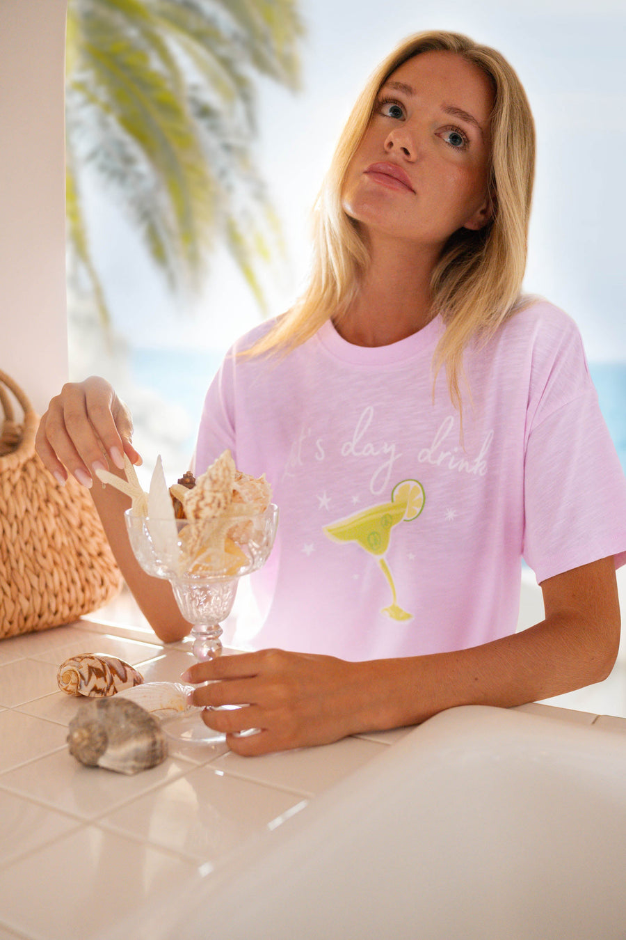 Softee "Let's Day Drink" Graphic Print T-Shirt - Glamourous Grace