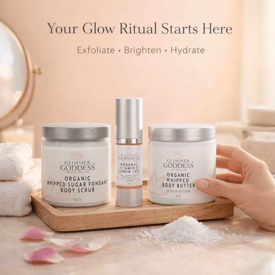 Radiance Glow Organic Skincare Gift Set – Exfoliate, Brighten & Hydrate Naturally - Glamourous Grace