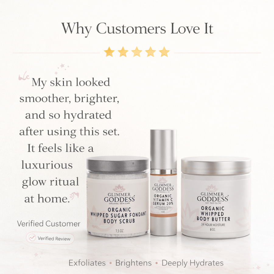 Radiance Glow Organic Skincare Gift Set – Exfoliate, Brighten & Hydrate Naturally - Glamourous Grace