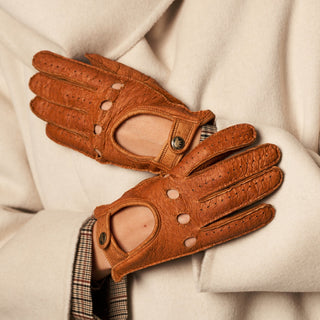 Raffaella (brown) – Luxurious Italian peccary driving gloves - Glamourous Grace