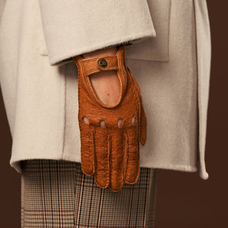 Raffaella (brown) – Luxurious Italian peccary driving gloves - Glamourous Grace
