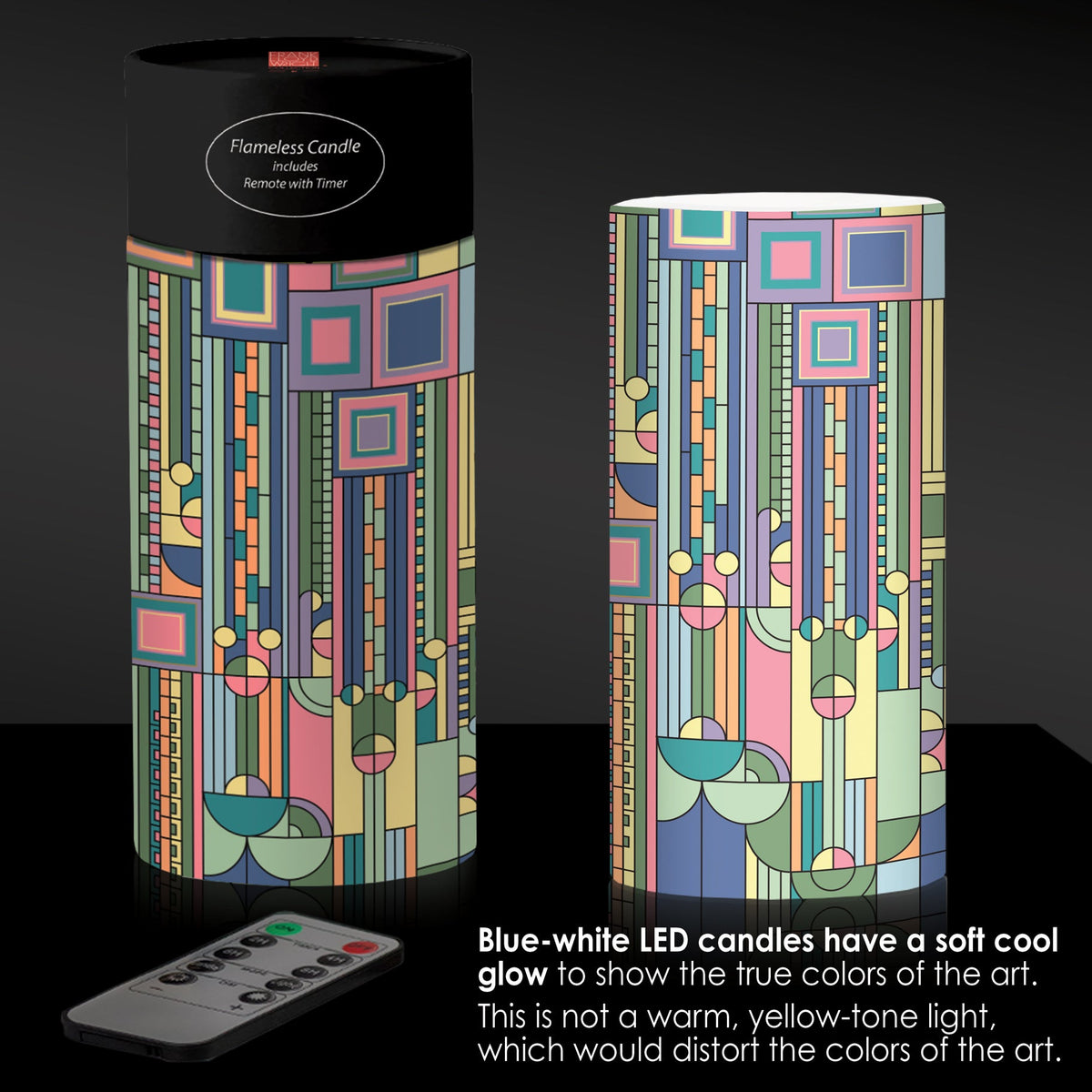 Frank Lloyd Wright Saguaro Forms 6" LED Candle – Battery Operated, Flickering