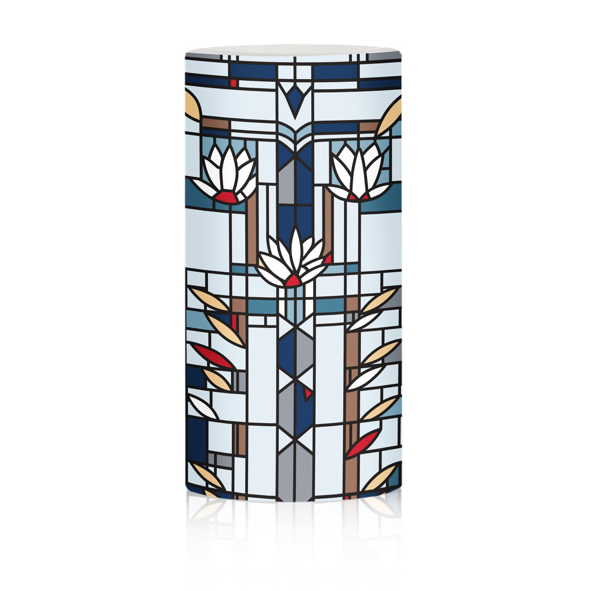 Frank Lloyd Wright Waterlilies 6" LED Candle – Battery Operated, Flickering