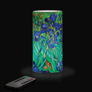 van Gogh Irises 6" LED Candle – Battery Operated, Flickering