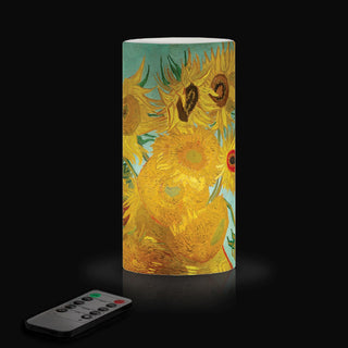 van Gogh Sunflowers 6" LED Candle – Battery Operated, Flickering