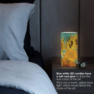 van Gogh Sunflowers 6" LED Candle – Battery Operated, Flickering