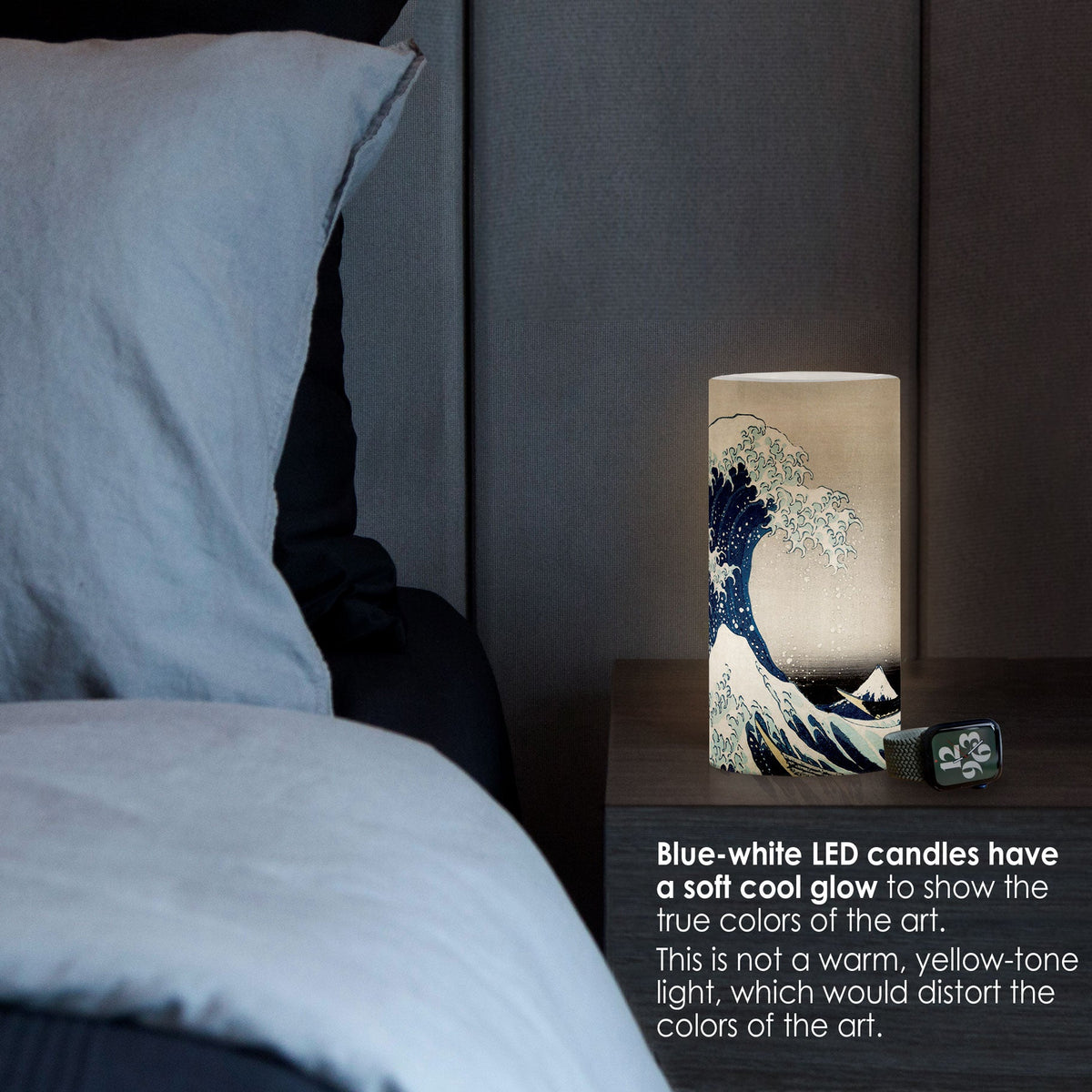 Hokusai The Great Wave 6" LED Candle – Battery Operated