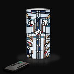 Frank Lloyd Wright Waterlilies 6" LED Candle – Battery Operated, Flickering