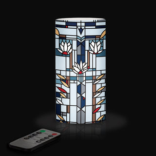 Frank Lloyd Wright Waterlilies 6" LED Candle – Battery Operated, Flickering