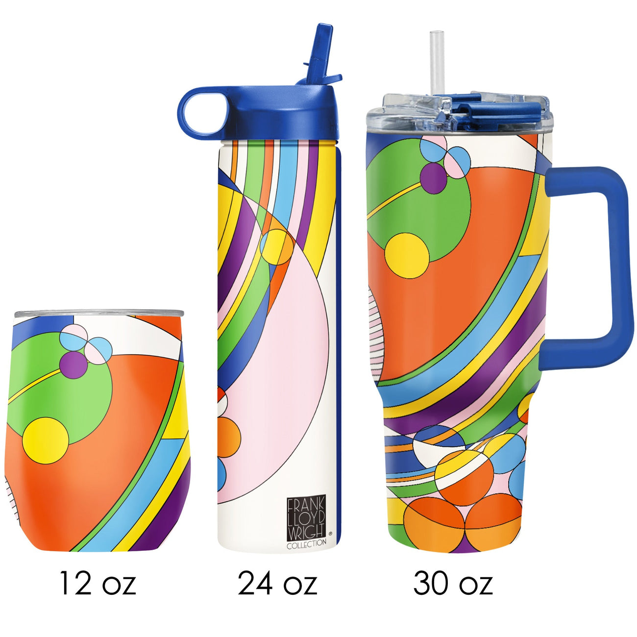 Frank Lloyd Wright "March Balloons" Insulated Drinkware Set of 3, 1 per size - Glamourous Grace