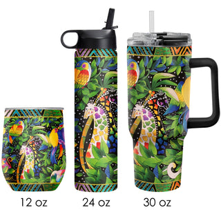 Laurel Burch Jungle Song Insulated Drinkware Set of 3, 1 per size