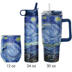 van Gogh "Starry Night" Insulated Drinkware Set of 3, 1 per size