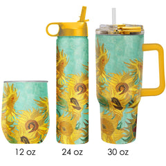 van Gogh "Sunflowers" Insulated Drinkware Set of 3, 1 per size