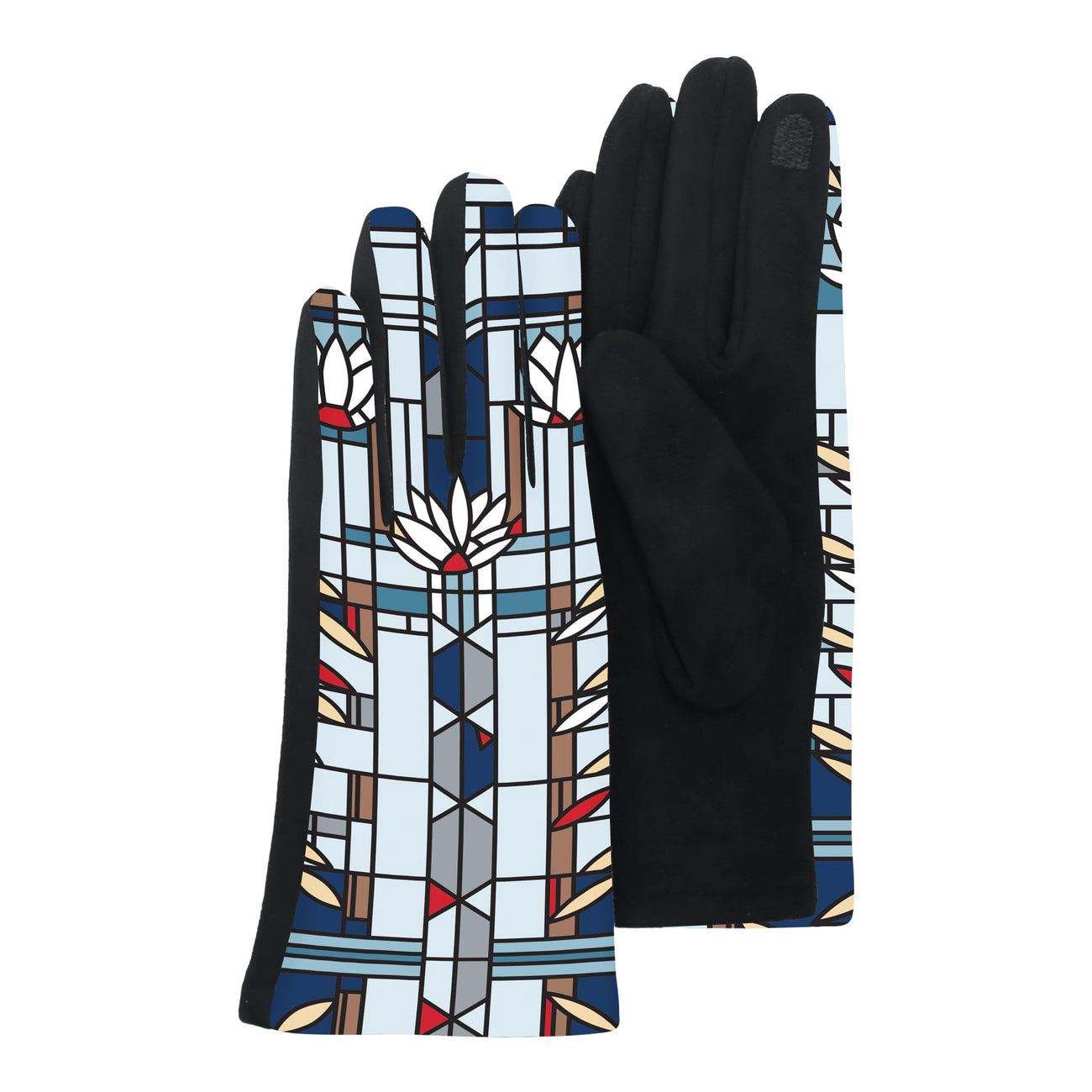Frank Lloyd Wright Waterlilies Womens Touch Screen Gloves - One Size Fits All - Glamourous Grace