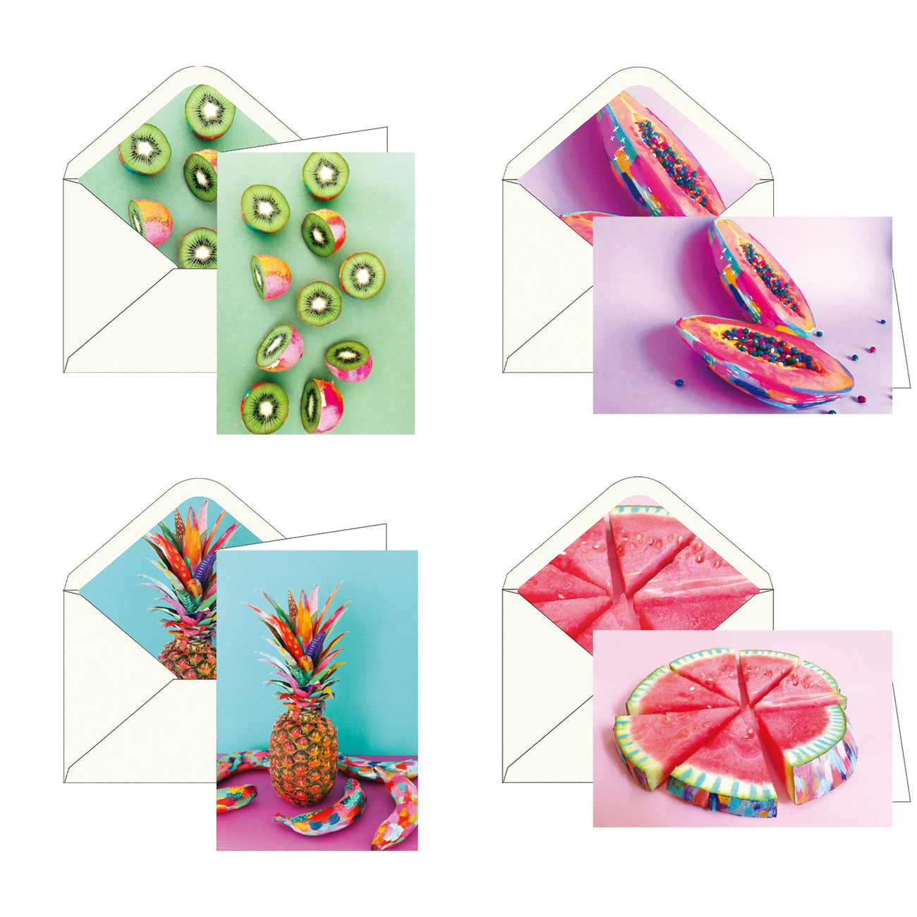 EttaVee Fruit - Boxed Blank Note Cards – Set of 16 in a Keepsake Gift Box - Glamourous Grace