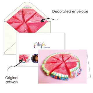 EttaVee Fruit - Boxed Blank Note Cards – Set of 16 in a Keepsake Gift Box