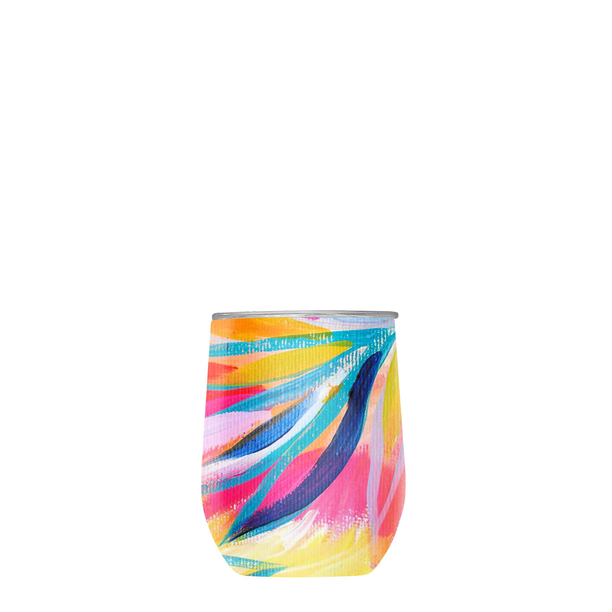 12 oz Stemless Wine Tumbler - EttaVee "Loose Palms" - Glamourous Grace