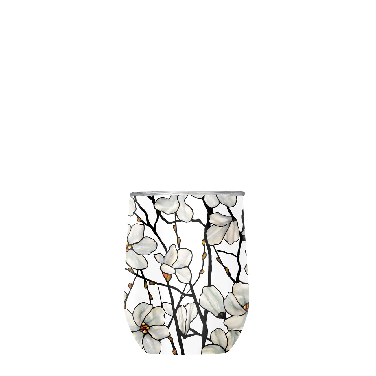 12 oz Stemless Wine Tumbler - Tiffany "Magnolia" - Glamourous Grace