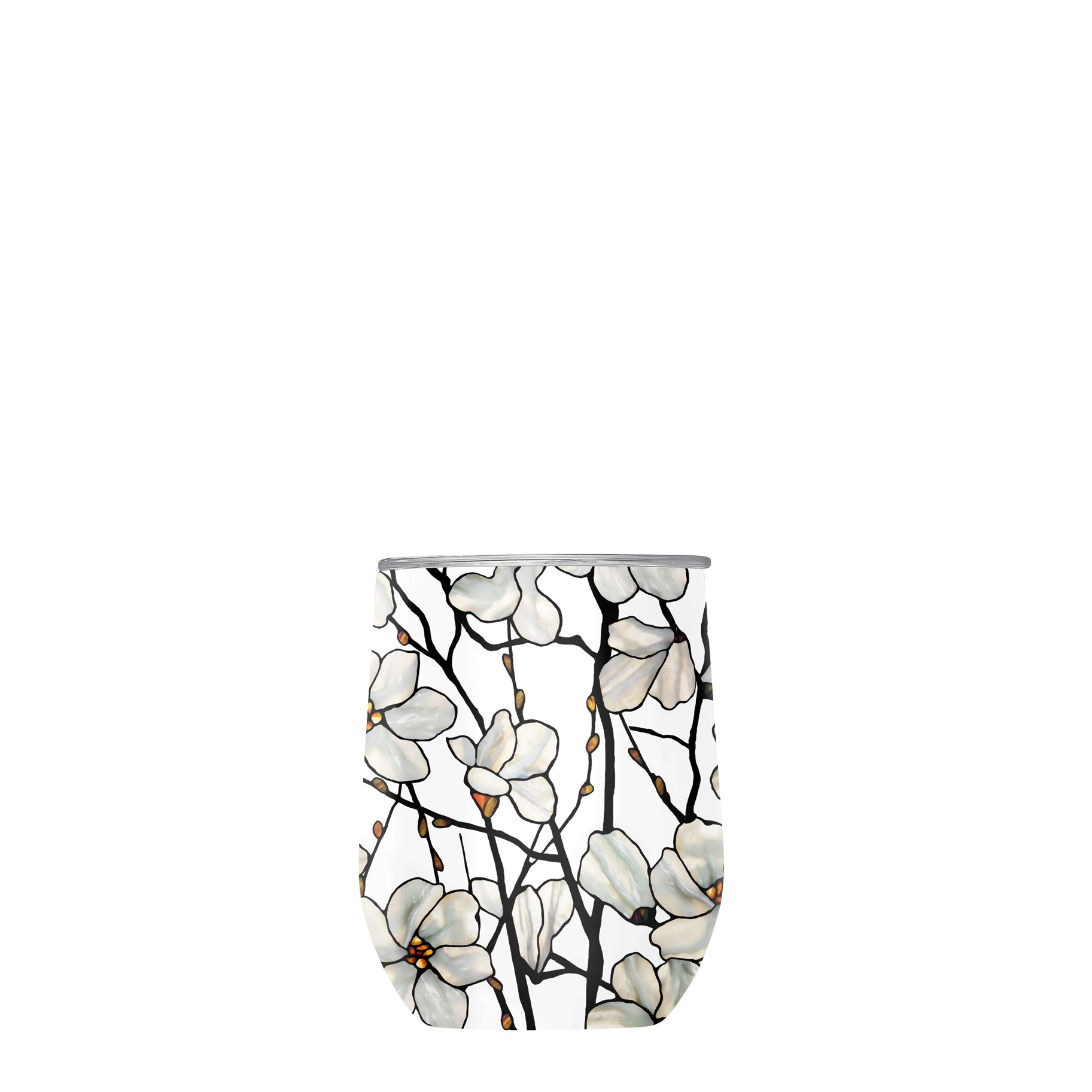 12 oz Stemless Wine Tumbler - Tiffany "Magnolia"