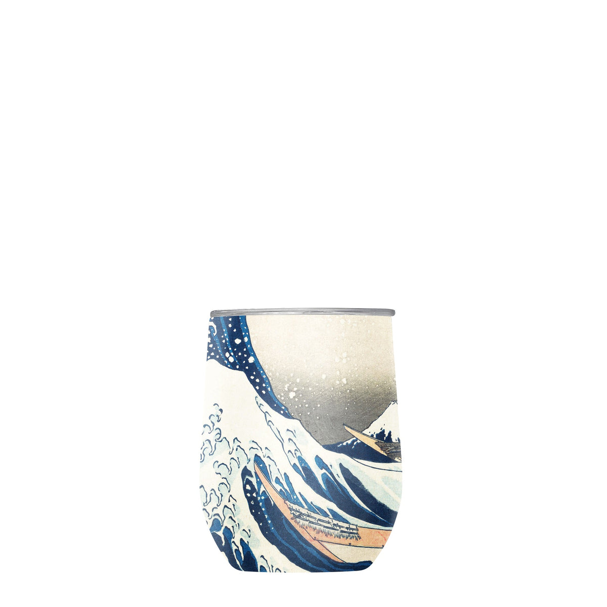 12 oz Stemless Wine Tumbler - Hokusai "The Great Wave" - Glamourous Grace