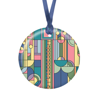 Frank Lloyd Wright Saguaro Forms Porcelain Keepsake Ornament – Flat Ceramic, Gift-Ready