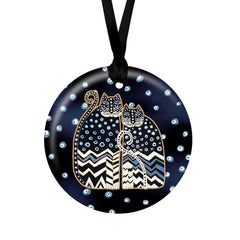 Laurel Burch Polka Dot Gatos Porcelain Keepsake Ornament