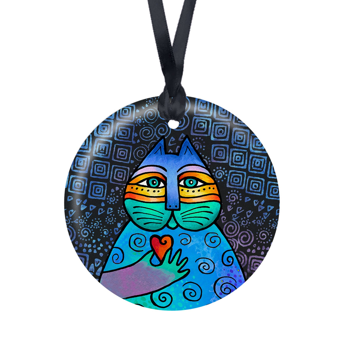 Laurel Burch Wishing Love Porcelain Keepsake Ornament – Flat Ceramic, Gift-Ready
