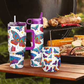 Laurel Burch "Mariposas" Insulated Drinkware Set of 3, 1 per size