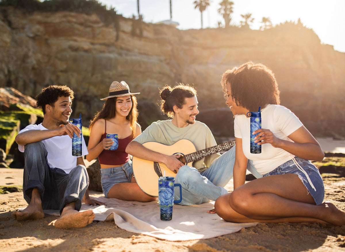 12 oz Stemless Wine Tumbler - van Gogh "Starry Night"