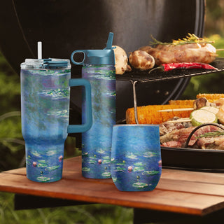 24 oz Water Bottle - Monet "Water Lilies"
