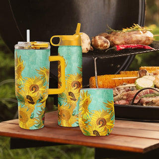 24 oz Water Bottle - van Gogh "Sunflowers"