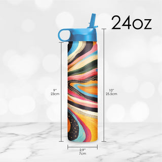 24 oz Water Bottle - EttaVee "Abstract 1"