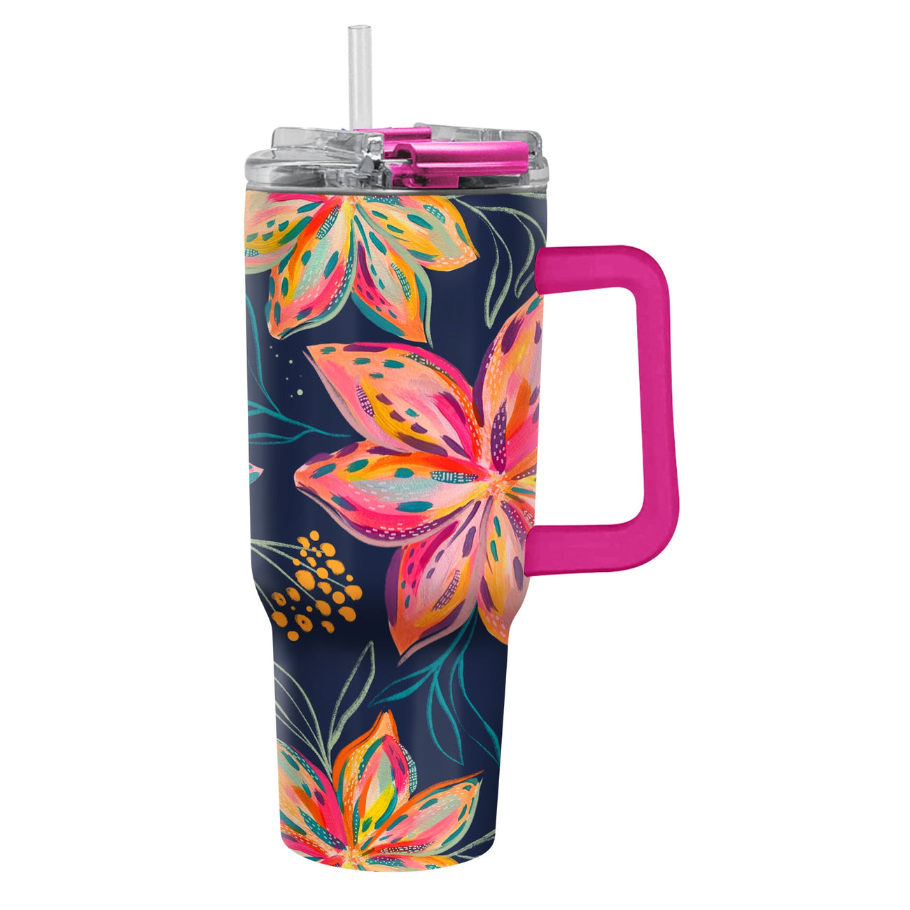 30 oz Tumbler - EttaVee "Bold Flowers" - Glamourous Grace